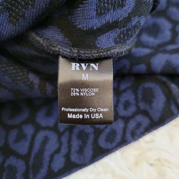 RVN Knit Jacquard Fit Flare Sleeveless Leopard Print Dress - Picture 11 of 11